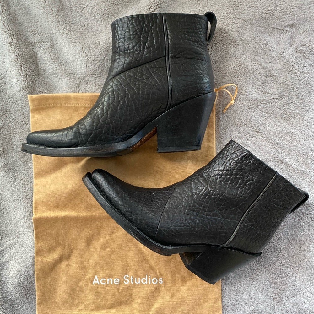 Acne Studios Size US10.5 EU41 Black Donna Boots